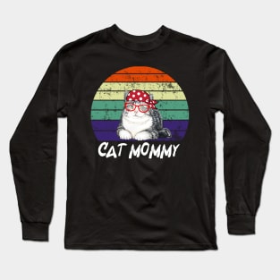 Vintage cat mommy Long Sleeve T-Shirt